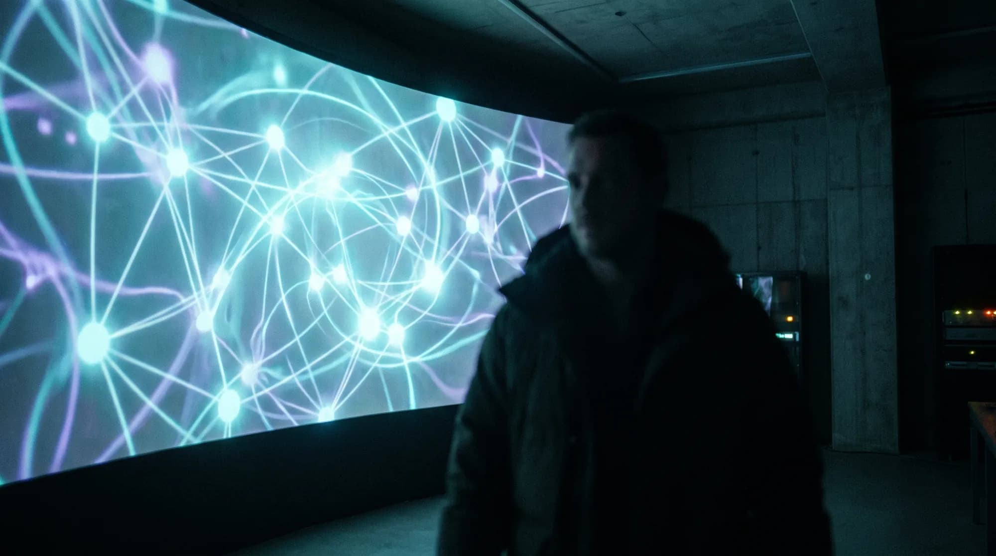 Marketing analytics dashboards displayed across a dark workspace