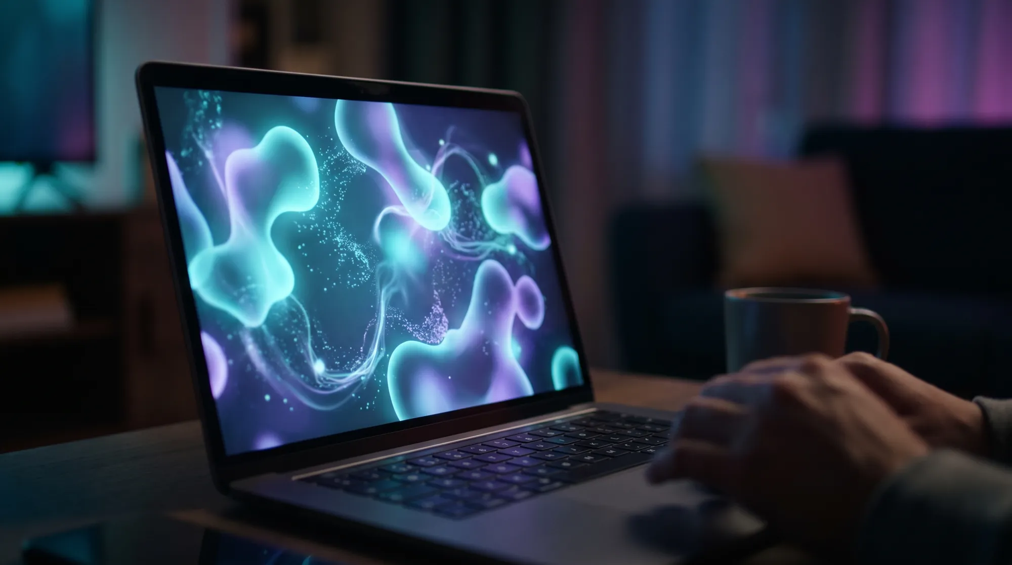 AI assistant search results being reviewed on a monitor