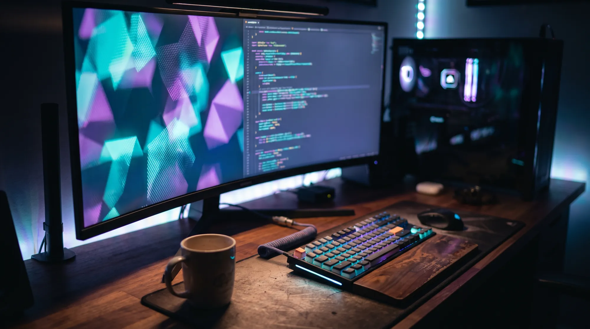 Website build in progress on a developer workstation